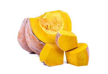 Pumpkin slice isolated on a white background