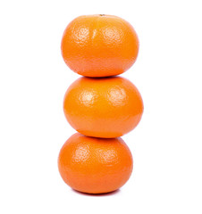 Fresh orange fruit isolated on white background