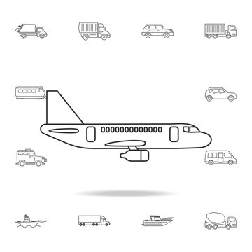 plane icon. Detailed set of transport outline icons. Premium quality graphic design icon. One of the collection icons for websites, web design, mobile app