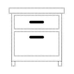 wooden office drawer icon vector illustration design
