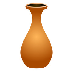 Isolated empty flower pot