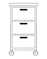 wooden office drawer icon vector illustration design