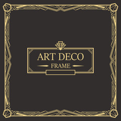 Art deco border and frame