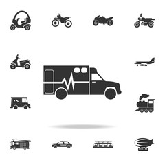 ambulance icon. Detailed set of transport icons. Premium quality graphic design. One of the collection icons for websites, web design, mobile app
