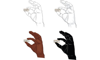  finger signal, hand signal  vector