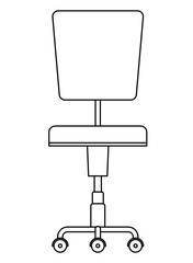 office chair isolated icon vector illustration design