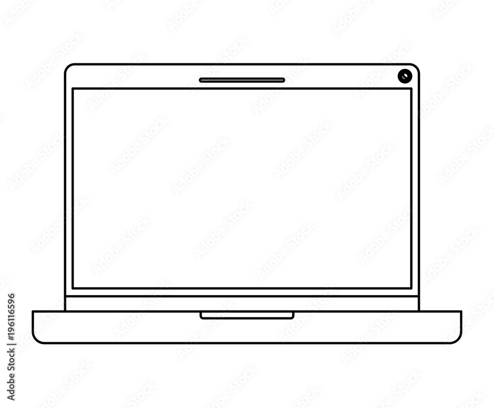 Wall mural laptop computer isolated icon vector illustration design