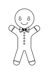 cute christmas cookie icon vector illustration design