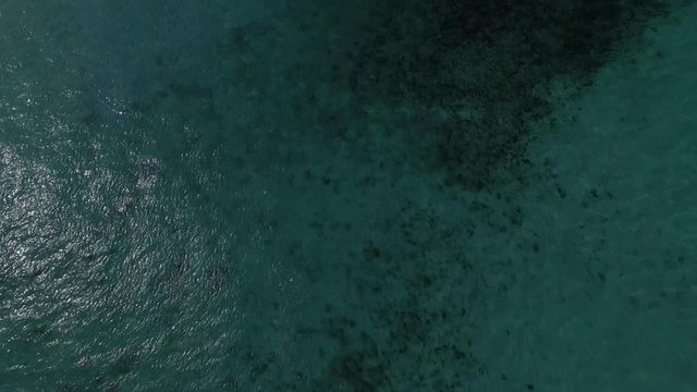Aerial Mexico Crystal Clear Ocean Fly Over 003 Tilt Down