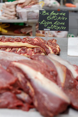 Конина, Сырое мясо на рынке