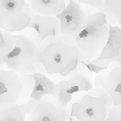 Delicate floral pattern. Grey silky watercolor seamless pattern. Stylish watercolor abstract background 233. Hand Painted Art Print. Flowers Repeating Pattern.