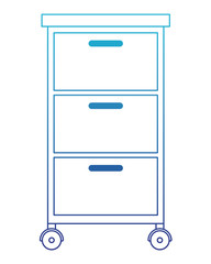 wooden office drawer icon vector illustration design