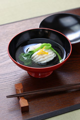 greenling soup, ainame-wan, japanese kaiseki cuisine