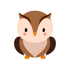 Adorable owl character.
