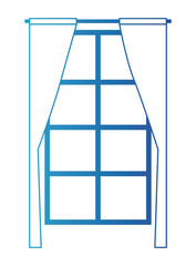 window with courtain icon vector illustration design