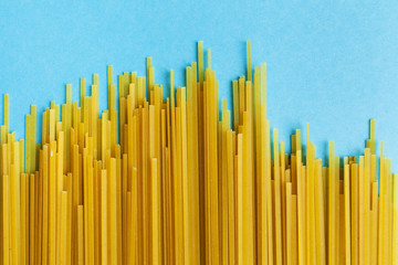 the tips of the spaghetti in the view of the city