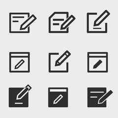 Edit icons set.