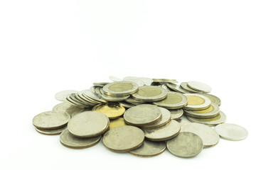 Thai baht Thailand on a white background.