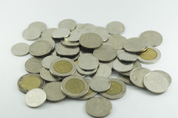 Thai baht Thailand on a white background.