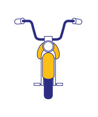 retro motorcycle classic front vector illustration design