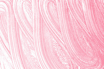 Natural soap texture. Alluring bright pink foam trace background. Artistic amazing soap suds. Cleanliness, cleanness, purity concept. Vector illustration.
