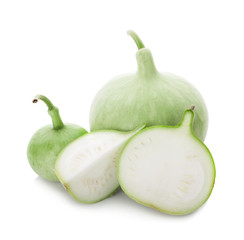 Calabash, Bottle Gourd on white background