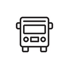 moving bus, public transportation outlined vector icon. Modern simple isolated sign. Pixel perfect vector  illustration for logo, website, mobile app and other designs