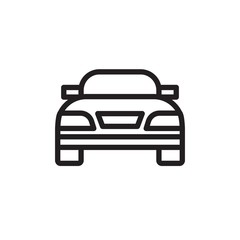 Plakat moving car, moving sedan car outlined vector icon. Modern simple isolated sign. Pixel perfect vector illustration for logo, website, mobile app and other designs