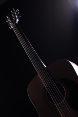 Griffin acoustic guitar on a black background