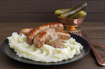Bangers And Mash. Traditional British Dishes.