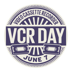 Video Cassette Recorder Day stamp