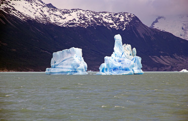 Icebergs from Upsala Glacier in the Argentino Lake, Argentina
