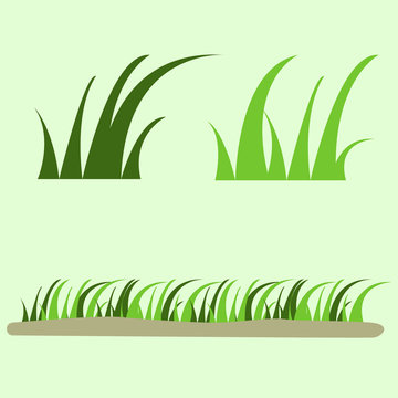 Flat Vaktor Icon Gras