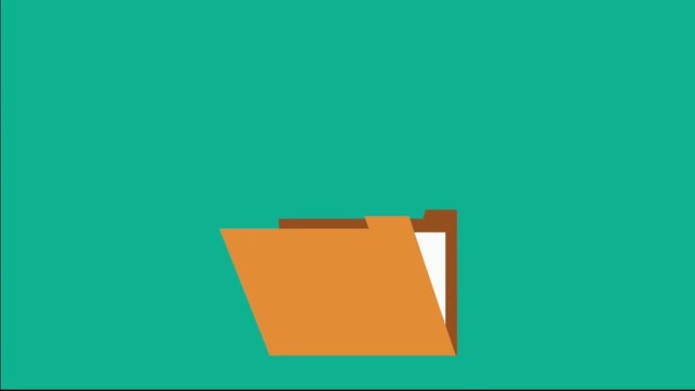 Sheet entering to folder High definition animation colorful scenes