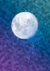 Obraz na płótnie Canvas Moon Mond Vollmond Galaxie Magie