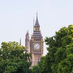 Fototapeta na wymiar Big Ben, Clock tower of the Palace of Westminster, London, United Kingdom, England.