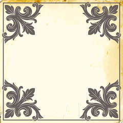 Vector baroque of vintage elements for design. 