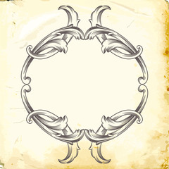 Vector baroque of vintage elements for design. 