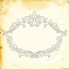 Vector baroque of vintage elements for design. 