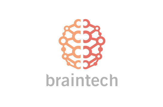 Creative Pinky Brain Technology Logo Design Illustration