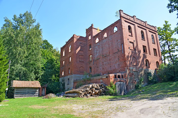 View of the building of a mill of Gerdauen of 1909 of construction. Zheleznodorozhnyj, Kaliningrad region