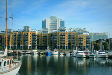 Fototapeta na wymiar St Katharine dock in London, United Kingdom