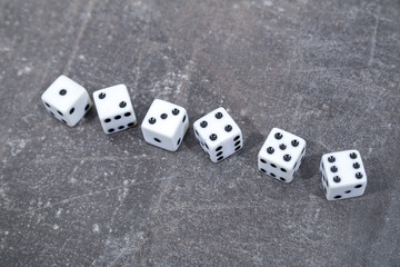  white game dice