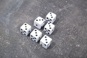  white game dice