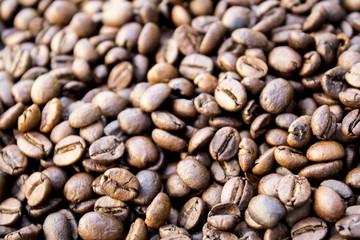 roasted coffee beans, can be used as a background