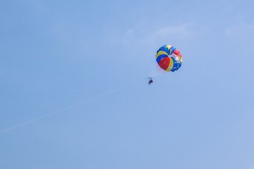 Parasailing. Extreme entertainment. Rest on the sea.