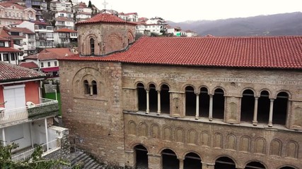 Church of Saint Sophia and cityscape of old town in Ohrid, Macedonia