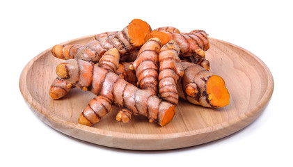 turmeric on white background