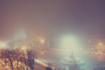 Monument to Bogdan Khmelnitsky, Sofia Square and the bell tower