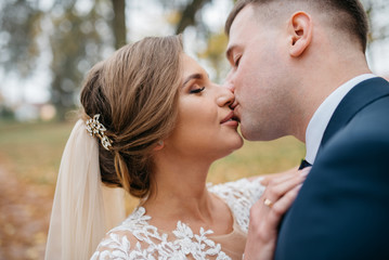Fototapeta premium Groom and bride together. Wedding couple.